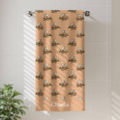 Personalized Front Loader Truck Kids Strandlaken