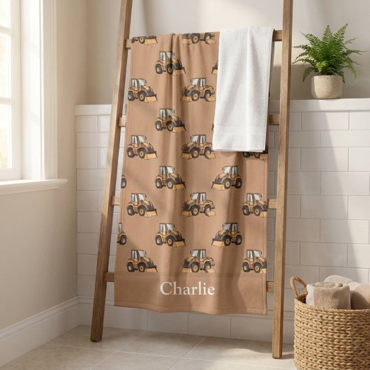 Personalized Front Loader Truck Kids Strandlaken