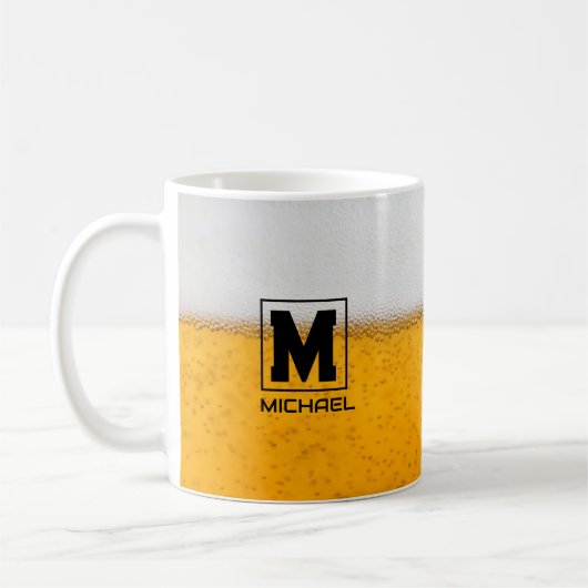 Personalized Frosted Beer Mug with Custom Name Koffiemok (Links)