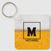 Personalized Frosted Beer Mug with Custom Name Sleutelhanger (Voorkant)
