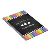 Personalized Fun Colorful Teacher Notitieboek (Rechterzijde)