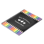 Personalized Fun Colorful Teacher Notitieboek (Linkerzijde)