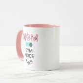 Personalized Fun Mom is On Gym Mode Cute Mok (Voorkant links)
