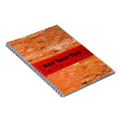 Personalized Fun Unique Red Brick Wall Notitieboek (Rechterzijde)