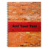 Personalized Fun Unique Red Brick Wall Notitieboek (Voorkant)
