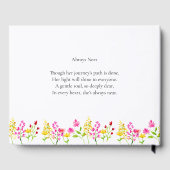 Personalized Funeral Floral Memorial Remembrance K Gastenboek (Achterkant)