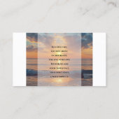 Personalized Funeral Prayer Card – Sunset Design Visitekaartje (Achterkant)