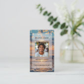 Personalized Funeral Prayer Card – Sunset Design Visitekaartje (Staand voorkant)