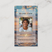 Personalized Funeral Prayer Card – Sunset Design Visitekaartje (Voorkant)