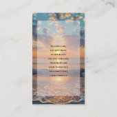 Personalized Funeral Prayer Card – Sunset Design Visitekaartje (Achterkant)