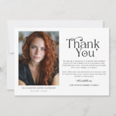 Personalized Funeral Thank You Photo Card Bedankkaart (Voorkant)