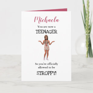 Personalized Funny 13th Birthday   Teenager Kaart