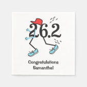 Personalized Funny 26.2 Marathoner Congrats Runner Servetten (Voorkant)