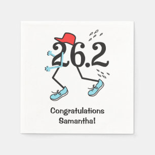 Personalized Funny 26.2 Marathoner Congrats Runner Servetten