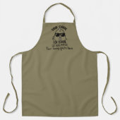 Personalized Funny Apron Too Cool for School Schort (Voorkant)