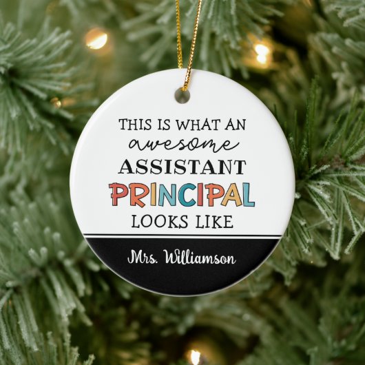 Personalized Funny Assistant Principal Keramisch Ornament (Boom)