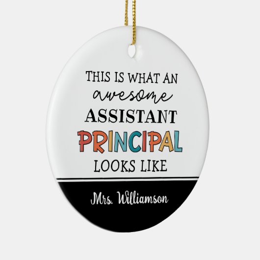 Personalized Funny Assistant Principal Keramisch Ornament (Rechts)