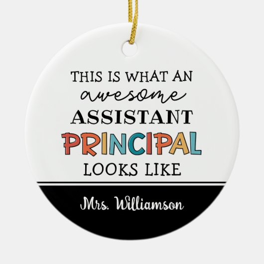 Personalized Funny Assistant Principal Keramisch Ornament (Voorkant)
