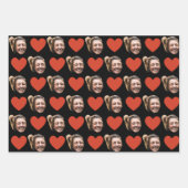 Personalized Funny Custom Face Photo Love Heart  Inpakpapier Vel (Voorkant)