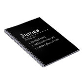 Personalized Funny Dictionary Definition Black Notitieboek (Rechterzijde)