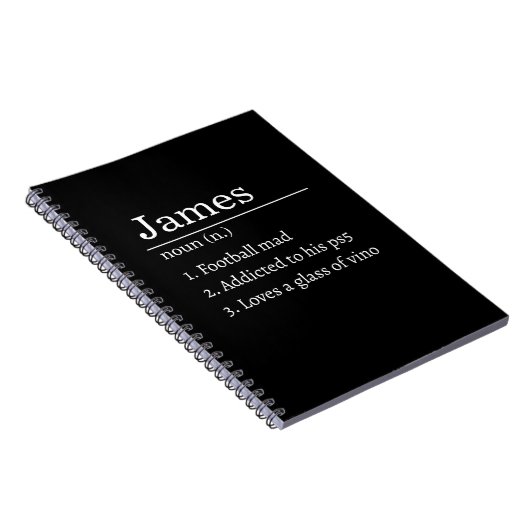 Personalized Funny Dictionary Definition Black  Notitieboek (Rechterzijde)