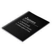 Personalized Funny Dictionary Definition Black Notitieboek (Linkerzijde)