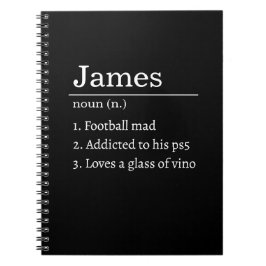 Personalized Funny Dictionary Definition Black Notitieboek