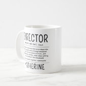 Personalized Funny Director Appreciation Gift Koffiemok (Voorkant links)