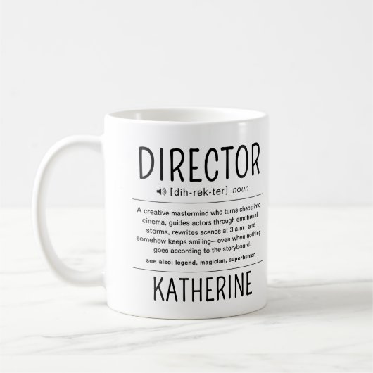 Personalized Funny Director Appreciation Gift Koffiemok (Links)