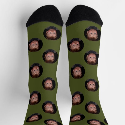 Personalized Funny Face Photo  Socks Sokken (Top)