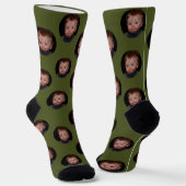 Personalized Funny Face Photo  Socks Sokken (Gebogen)