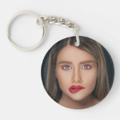 Personalized Funny Face Selfie Sleutelhanger (Voorkant)