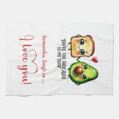 Personalized Funny Food Valentine Kitchen Towel Theedoek (Horizontaal)