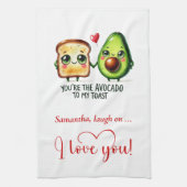 Personalized Funny Food Valentine Kitchen Towel Theedoek (Verticaal)