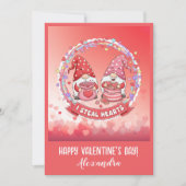 Personalized Funny Gnome Valentine Kaart (Voorkant)