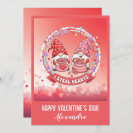 Personalized Funny Gnome Valentine  Kaart