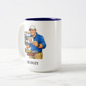 Personalized Funny Golf Fail Gift Mug Tweekleurige Koffiemok (Voorkant links)