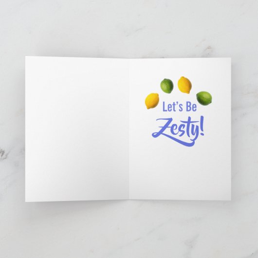 Personalized Funny Lemon Lime Cinco de Mayo Kaart (Binnen)