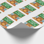 Personalized Funny Math Lover Humor Owl Birthday  Cadeaupapier (Hoek)