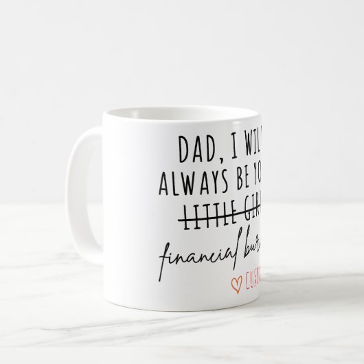 Personalized Funny Mug for Dad Koffiemok (Voorkant links)