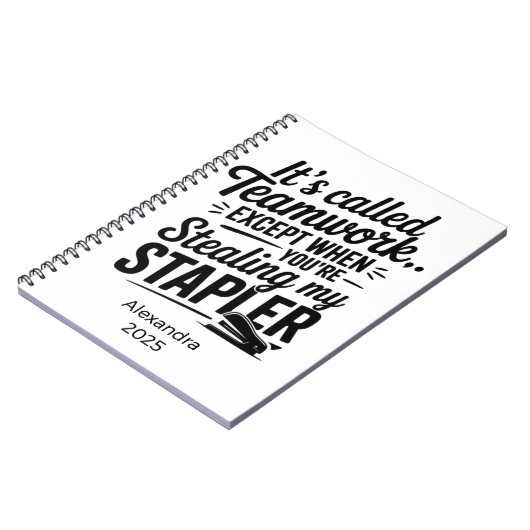 Personalized Funny Office Quote Notitieboek (Linkerzijde)