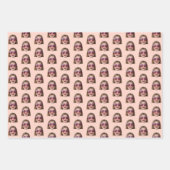 Personalized Funny Peach Custom Face Photo Inpakpapier Vel (Voorkant 2)