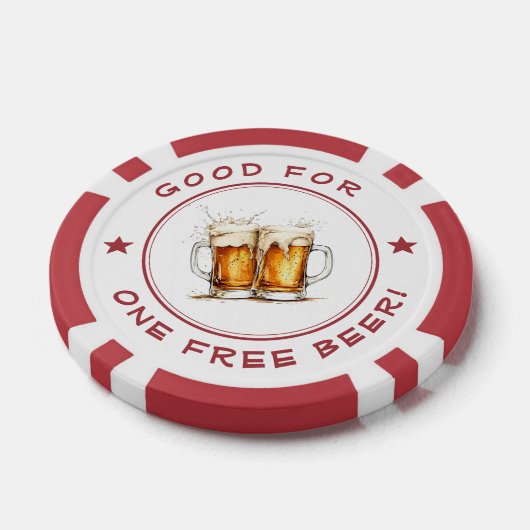 Personalized Funny Photo Good For One Beer Bar Poker Chips (Enkel)