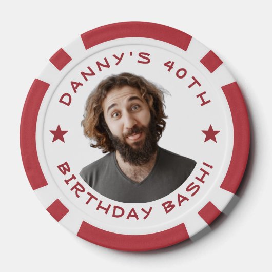 Personalized Funny Photo Good For One Beer Bar Poker Chips (Achterkant)