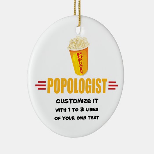 Personalized Funny Popcorn Keramisch Ornament (Rechts)