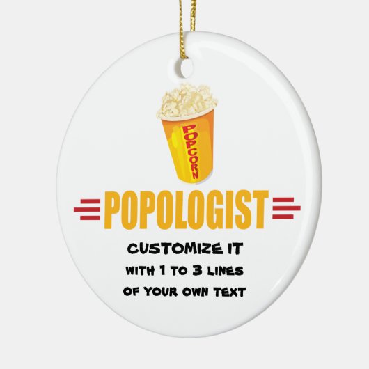 Personalized Funny Popcorn Keramisch Ornament (Links)