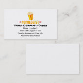 Personalized Funny Popcorn Visitekaartje (Voorkant / Achterkant)