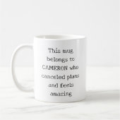 Personalized Funny Quote Introvert Homebody Humor Koffiemok (Links)
