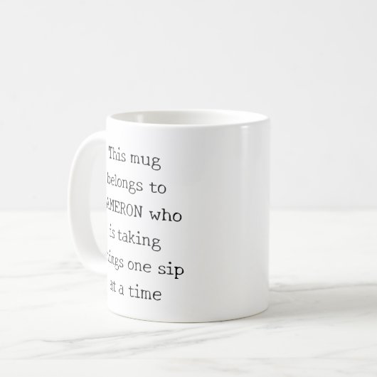 Personalized Funny Quote Relatable Mom Life Humor Koffiemok (Voorkant links)