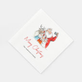 Personalized Funny Santa Christmas Dinner Napkins Servet (Hoek)